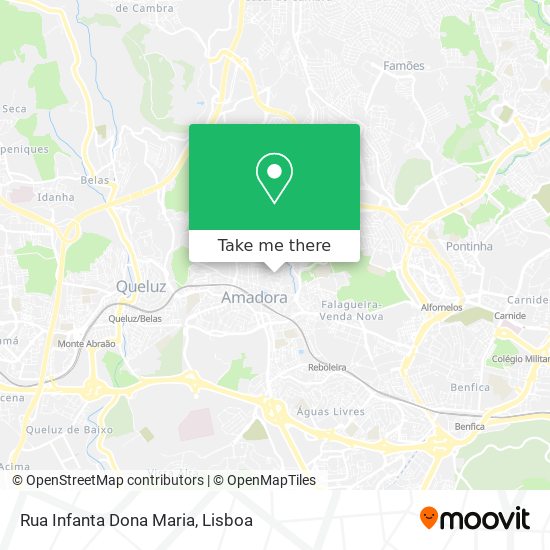 Rua Infanta Dona Maria mapa