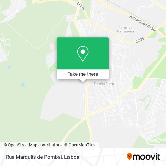 Rua Marquês de Pombal mapa