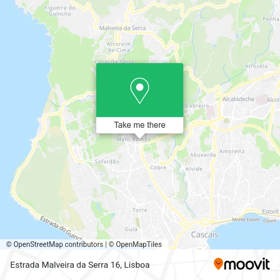 Estrada Malveira da Serra 16 map