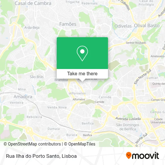 Rua Ilha do Porto Santo map