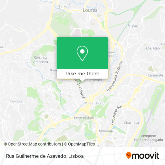 Rua Guilherme de Azevedo mapa