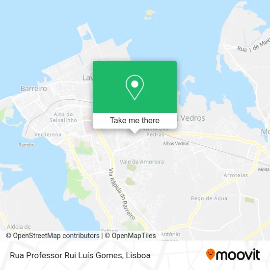 Rua Professor Rui Luís Gomes map