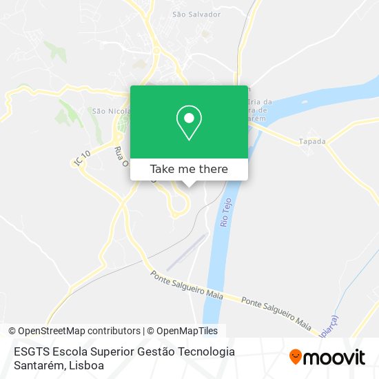 ESGTS Escola Superior Gestão Tecnologia Santarém map