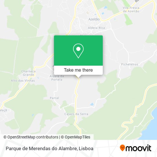 Parque de Merendas do Alambre mapa