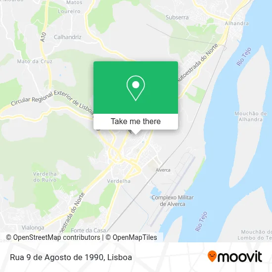 Rua 9 de Agosto de 1990 map