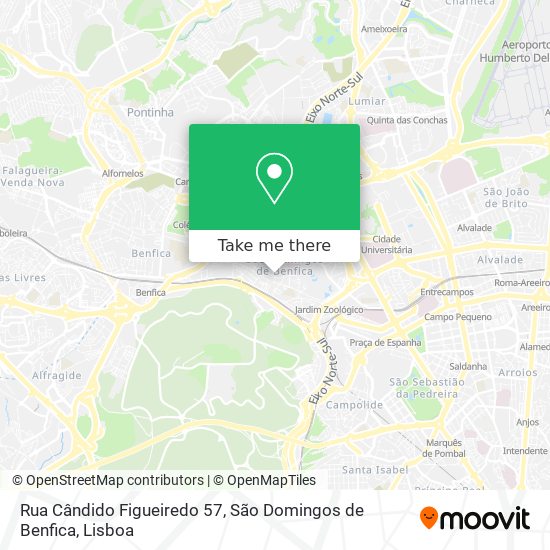 Rua Cândido Figueiredo 57, São Domingos de Benfica mapa
