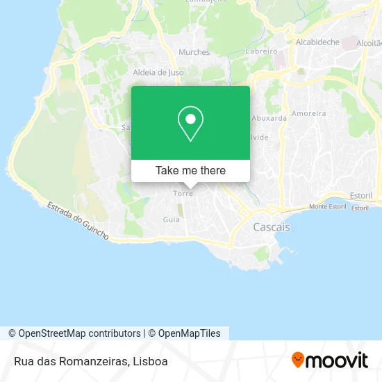 Rua das Romanzeiras map