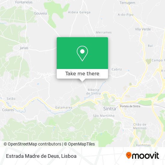 Estrada Madre de Deus mapa