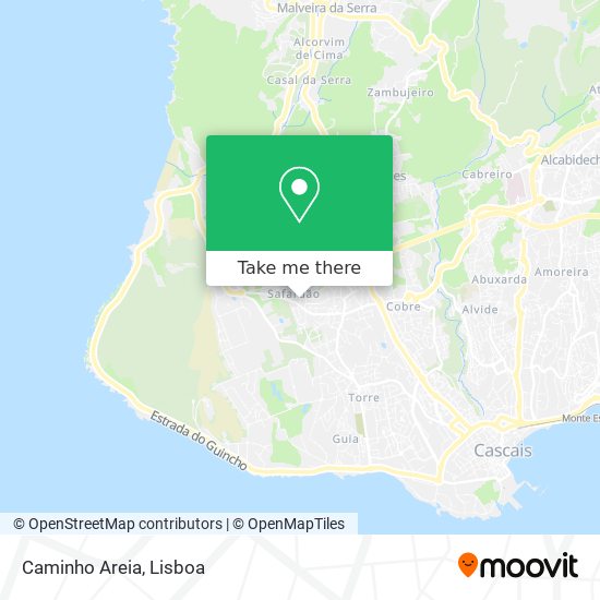 Caminho Areia map