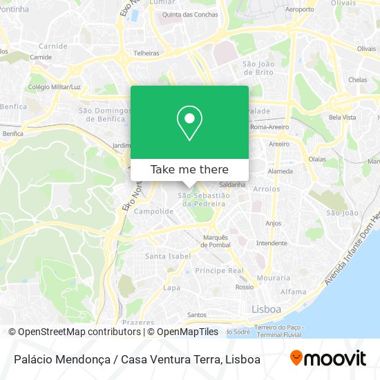 Palácio Mendonça / Casa Ventura Terra mapa