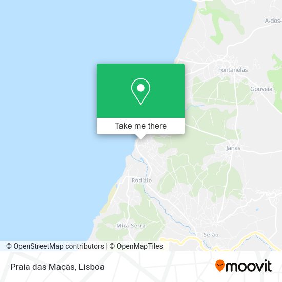 Praia das Maçãs mapa
