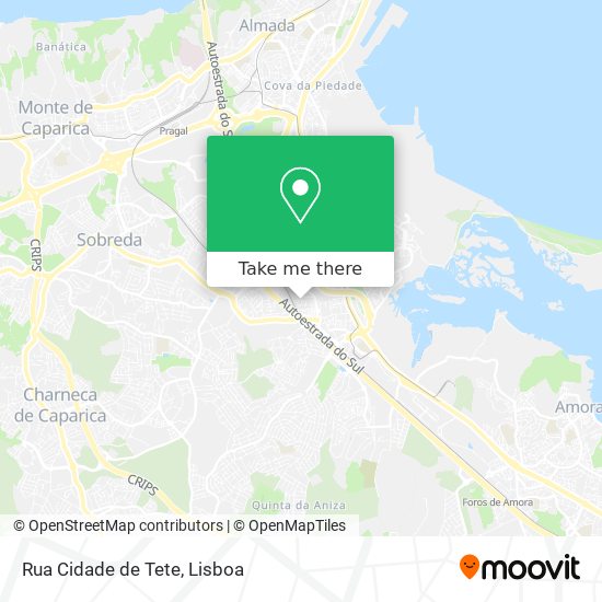 Rua Cidade de Tete mapa