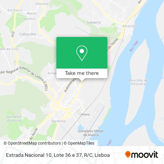 Estrada Nacional 10, Lote 36 e 37, R / C map