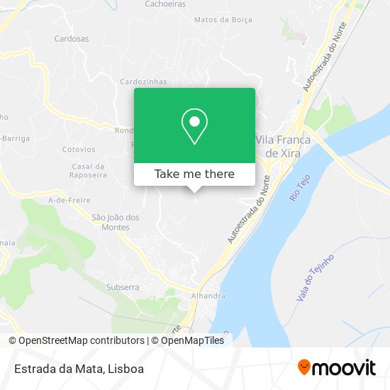 Estrada da Mata mapa