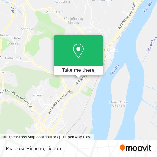 Rua José Pinheiro mapa