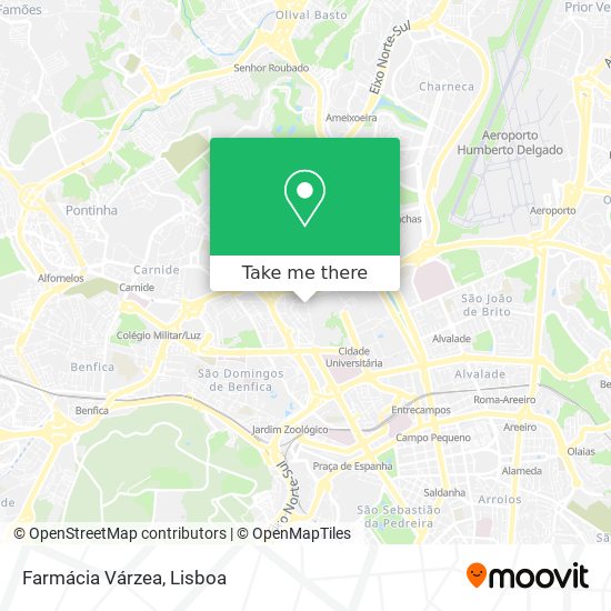 Farmácia Várzea mapa