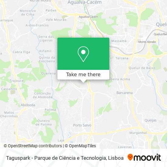 Taguspark - Parque de Ciência e Tecnologia mapa