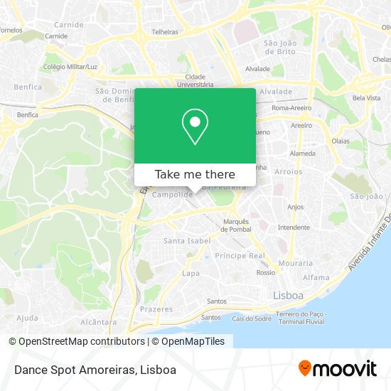 Dance Spot Amoreiras map