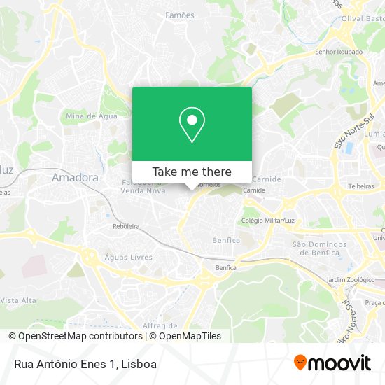 Rua António Enes 1 mapa