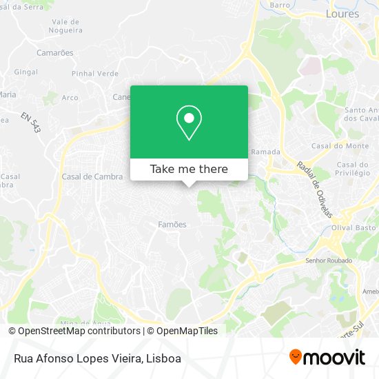 Rua Afonso Lopes Vieira mapa