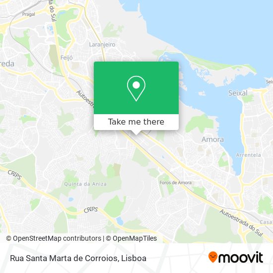 Rua Santa Marta de Corroios map