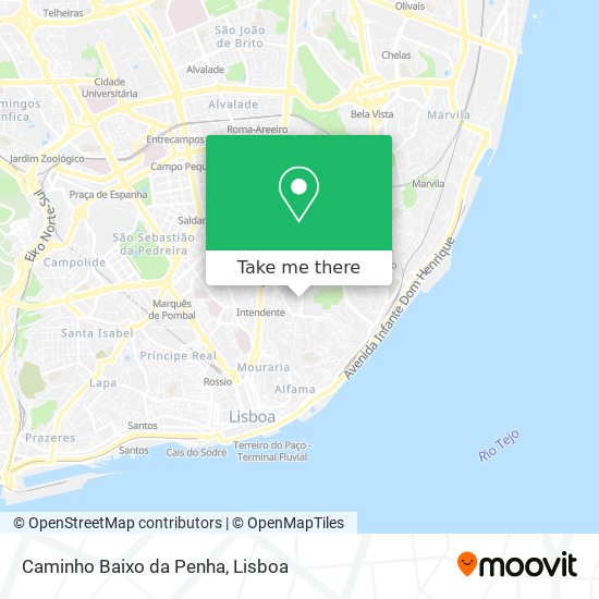 Caminho Baixo da Penha map