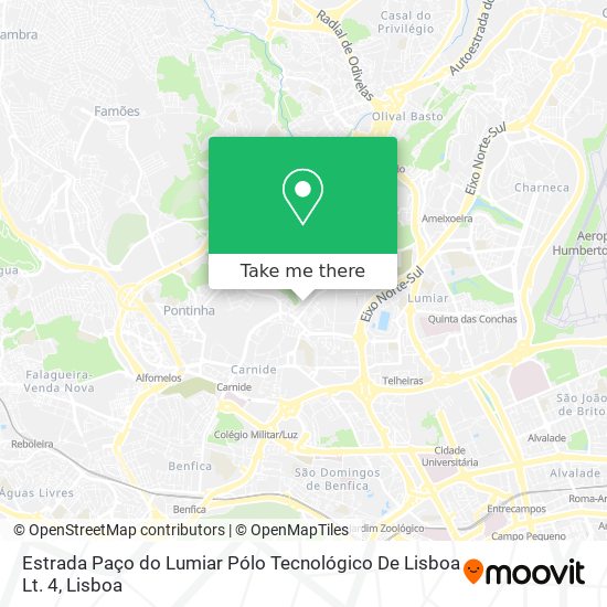 Estrada Paço do Lumiar Pólo Tecnológico De Lisboa Lt. 4 map