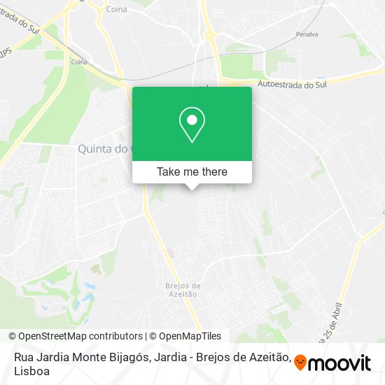 Rua Jardia Monte Bijagós, Jardia - Brejos de Azeitão mapa