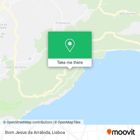 Bom Jesus da Arrábida mapa