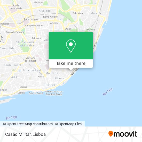 Casão Militar mapa