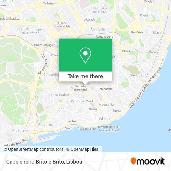 Cabeleireiro Brito e Brito mapa