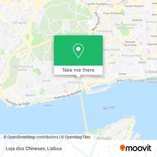 Loja dos Chineses mapa