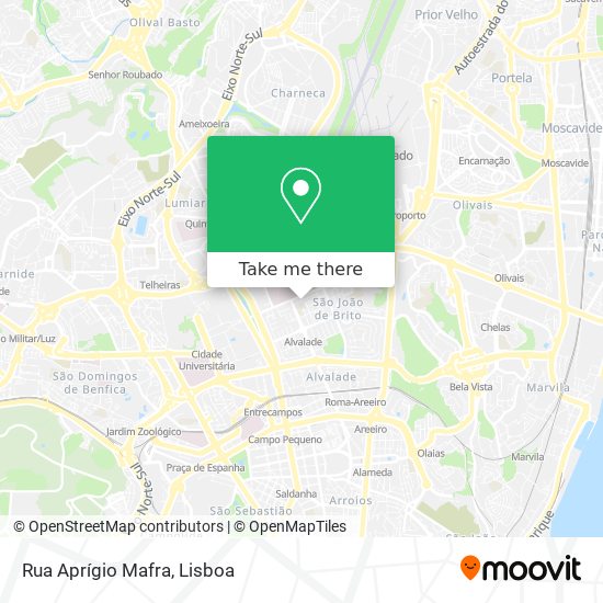 Rua Aprígio Mafra mapa
