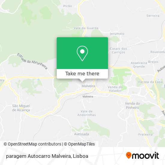 paragem Autocarro Malveira mapa