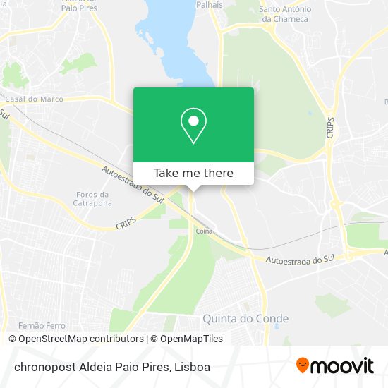 chronopost Aldeia Paio Pires mapa