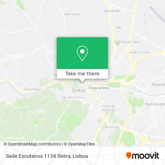 Sede Escuteiros 1134 Sintra mapa