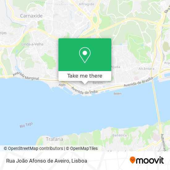 Rua João Afonso de Aveiro mapa