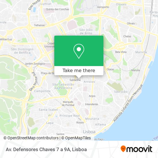 Av. Defensores Chaves 7 a 9A mapa