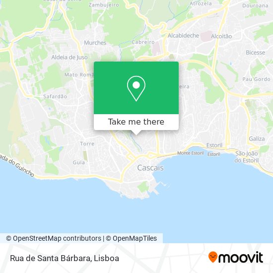 Rua de Santa Bárbara mapa