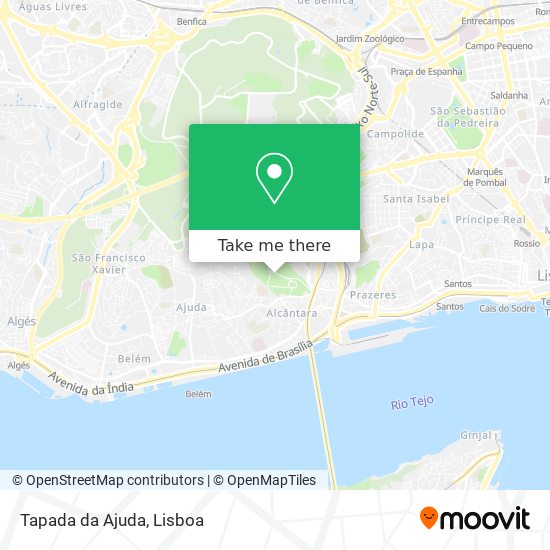 Tapada da Ajuda mapa