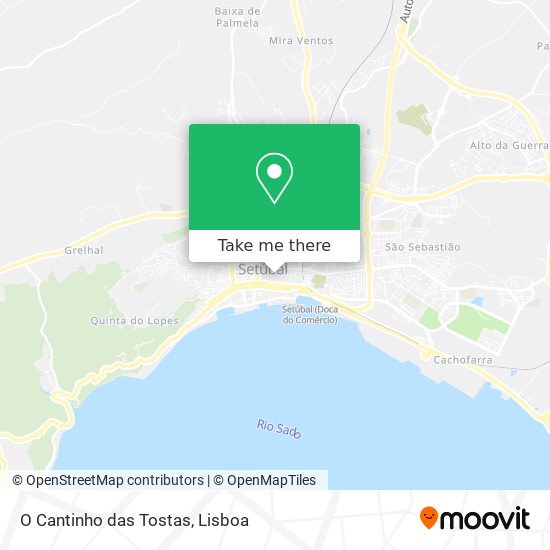 O Cantinho das Tostas mapa