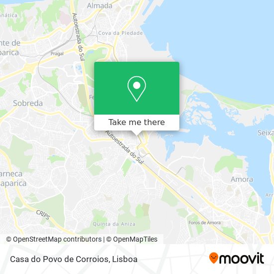 Casa do Povo de Corroios map