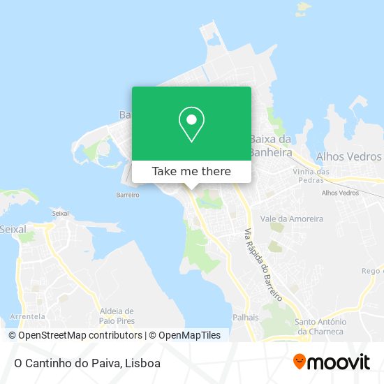 O Cantinho do Paiva mapa