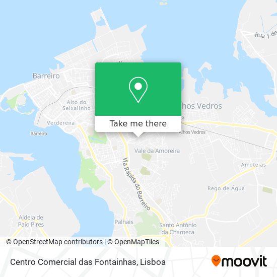 Centro Comercial das Fontainhas mapa