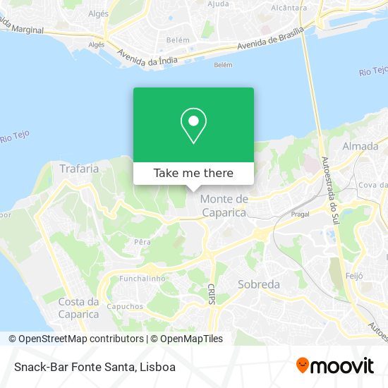 Snack-Bar Fonte Santa mapa