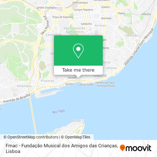 Fmac - Fundação Musical dos Amigos das Crianças mapa