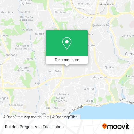 Rui dos Pregos -Vila Fria map