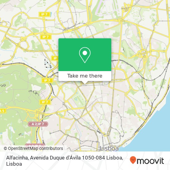 Alfacinha, Avenida Duque d'Ávila 1050-084 Lisboa map
