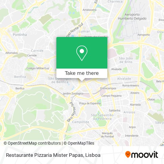 Restaurante Pizzaria Mister Papas map
