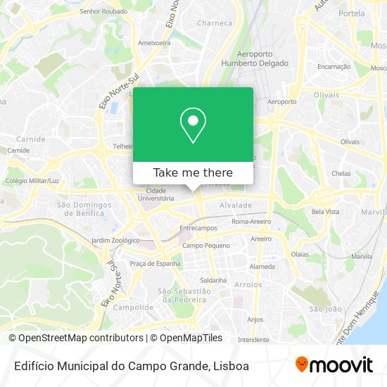 Edifício Municipal do Campo Grande map